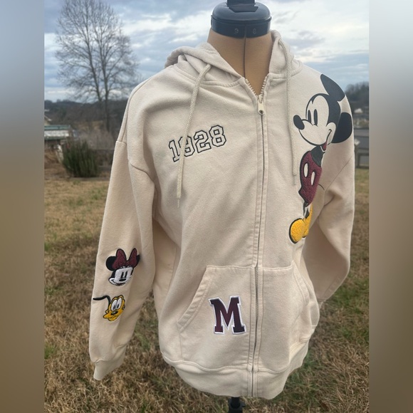 Disney Mickey Mouse zip up hoodie sweatshirt. Mickey Daisy Donald. Unisex - Picture 3 of 11